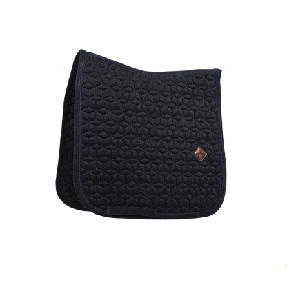 Kentucky sparkling saddle pad with centrally positioned vegan leather logo
