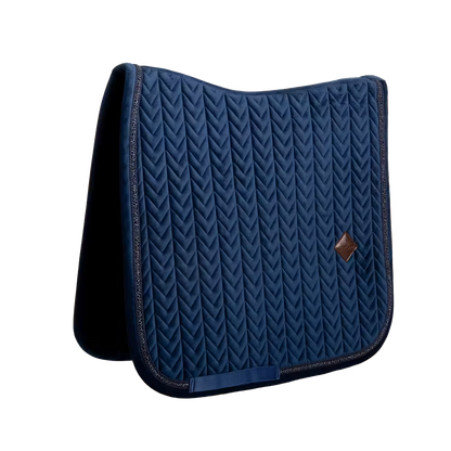 Kentucky velvet dressage saddle pad with delicate mini pearl detailing.