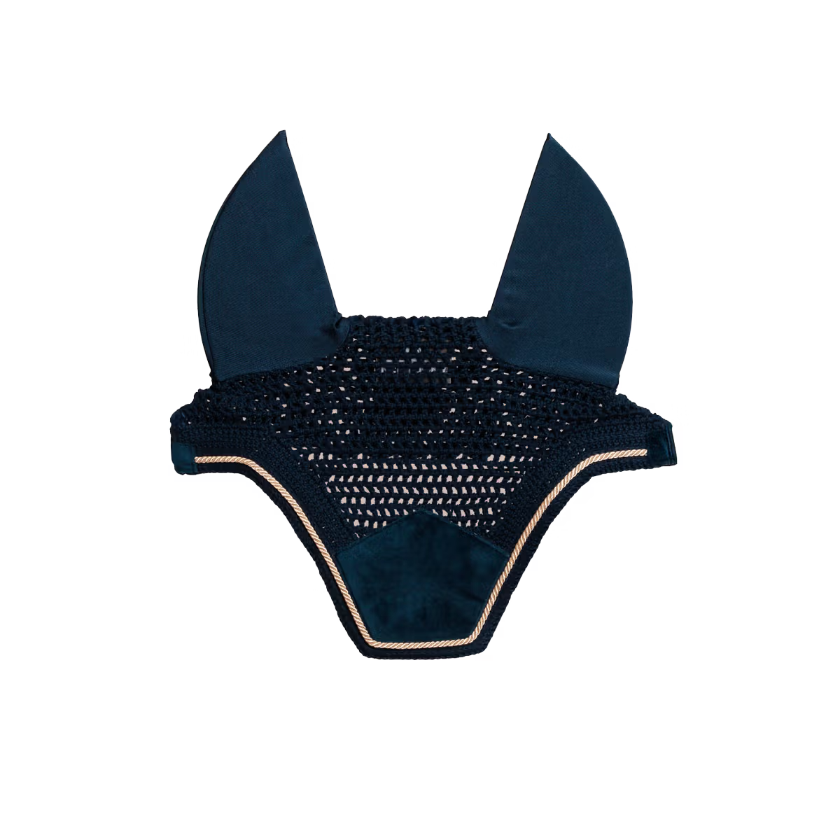 Kentucky Wellington Basic Velvet Fly Veil designed to protect horse ears from flies.