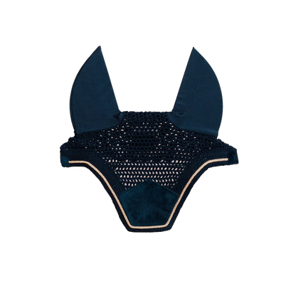 Kentucky Wellington Basic Velvet Fly Veil designed to protect horse ears from flies.