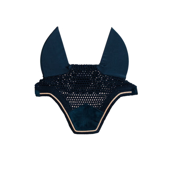 Kentucky Wellington Basic Velvet Fly Veil designed to protect horse ears from flies.