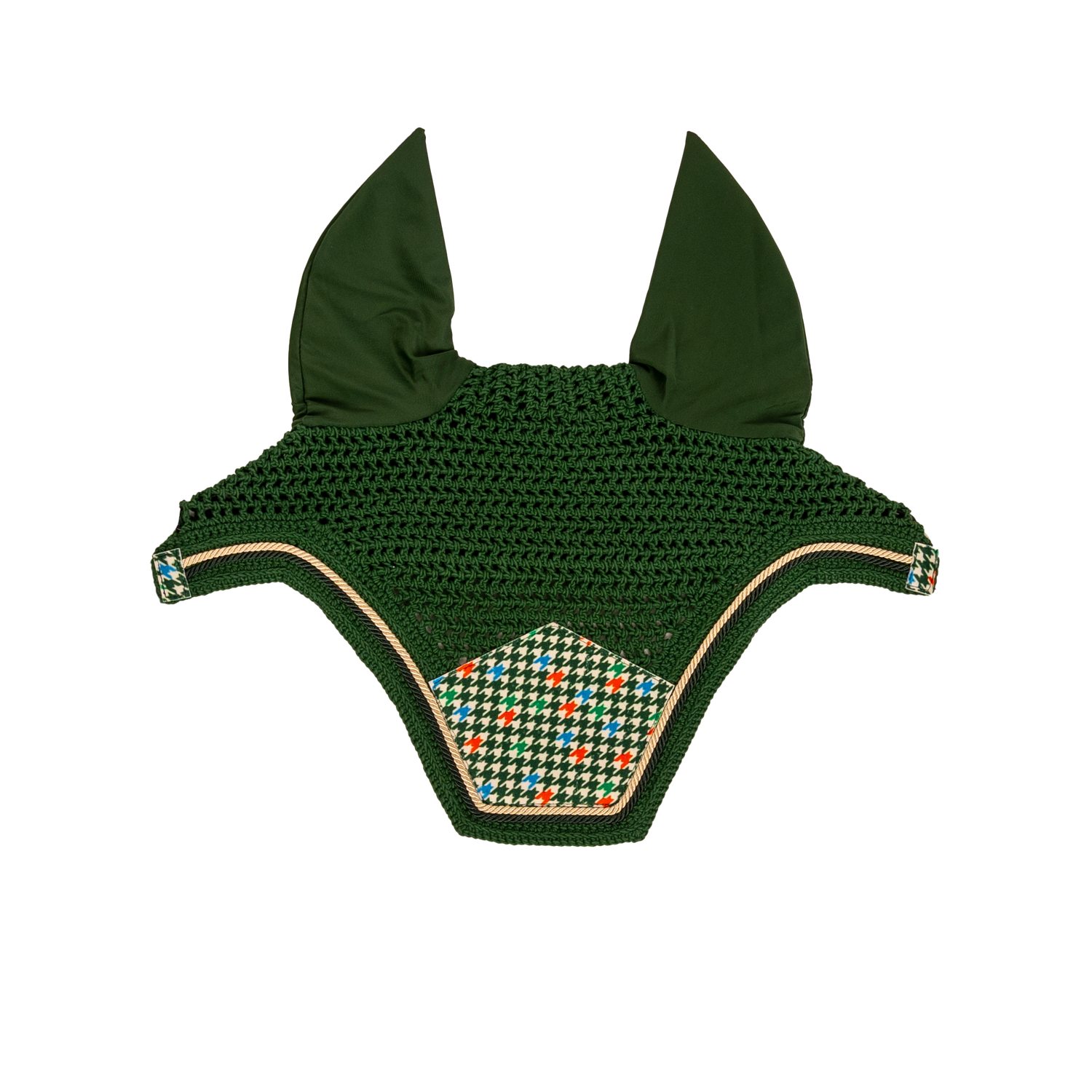 Kentucky Wellington Velvet fly veil with classic pied-de-poule pattern
