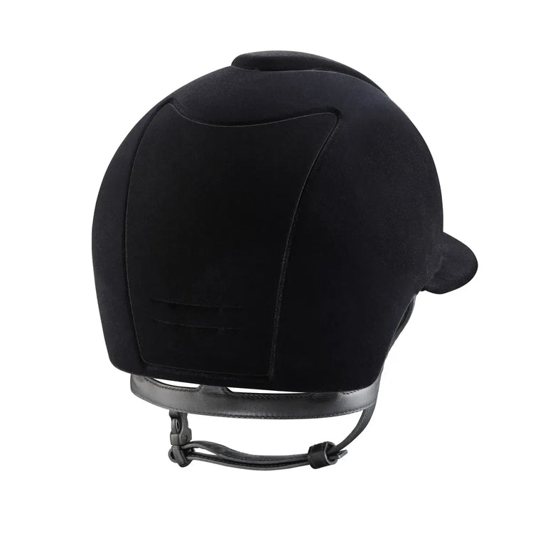 Velvet riding helmet with crystal frame detail