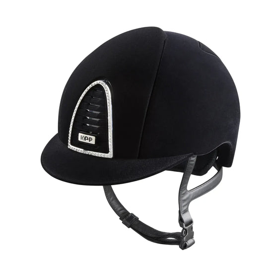 Elegant equestrian helmet with crystal details