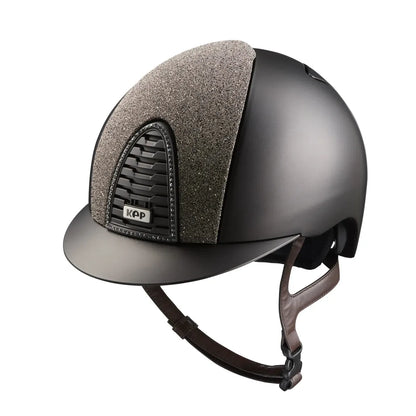 Luxury riding helmet with gold Swarovski crystals