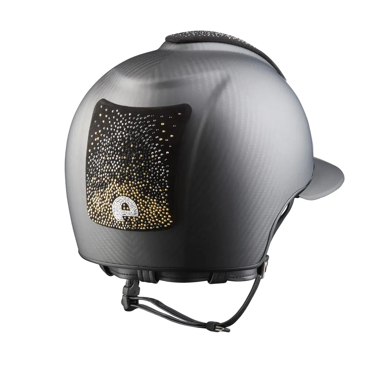 Competition riding helmet with carbon shell and Polo visor