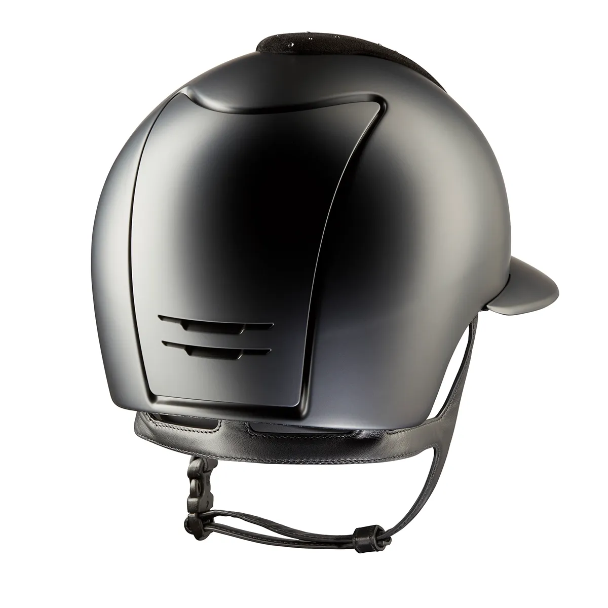 KEP Italia Cromo 2.0 Goccia Textile Black Polo Visor helmet for training and competition.