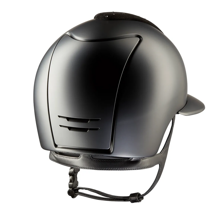 KEP Italia Cromo 2.0 Goccia Textile Black riding helmet offering certified safety, comfort and ventilation