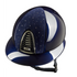 KEP Italia Cromo 2.0 Goccia Polish Blue riding helmet with Polo Visor.