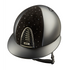 KEP Italia Cromo 2.0 Goccia Textile Black riding helmet with Polo Visor.