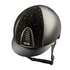 Premium KEP Italia Cromo 2.0 equestrian helmet featuring the elegant Goccia design and black textile shell.