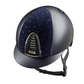 KEP Italia Cromo 2.0 Goccia Textile Blue riding helmet with a blue textile finish.