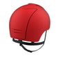 Premium KEP Italia Cromo 2.0 jockey helmet featuring a textured red shell.
