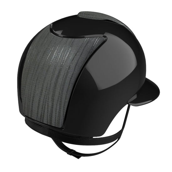 Premium KEP Italia Cromo 2.0 equestrian helmet featuring a polished finish with Vensa Black accents.