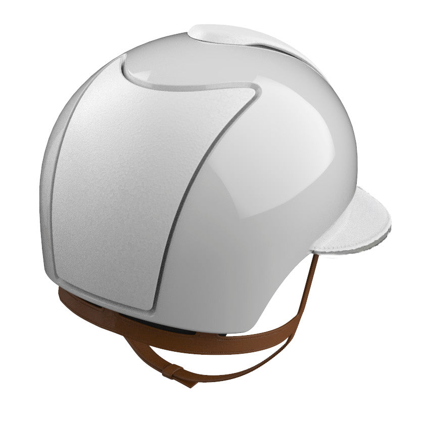Cromo 2.0 polish white/front, rear and visor White leather