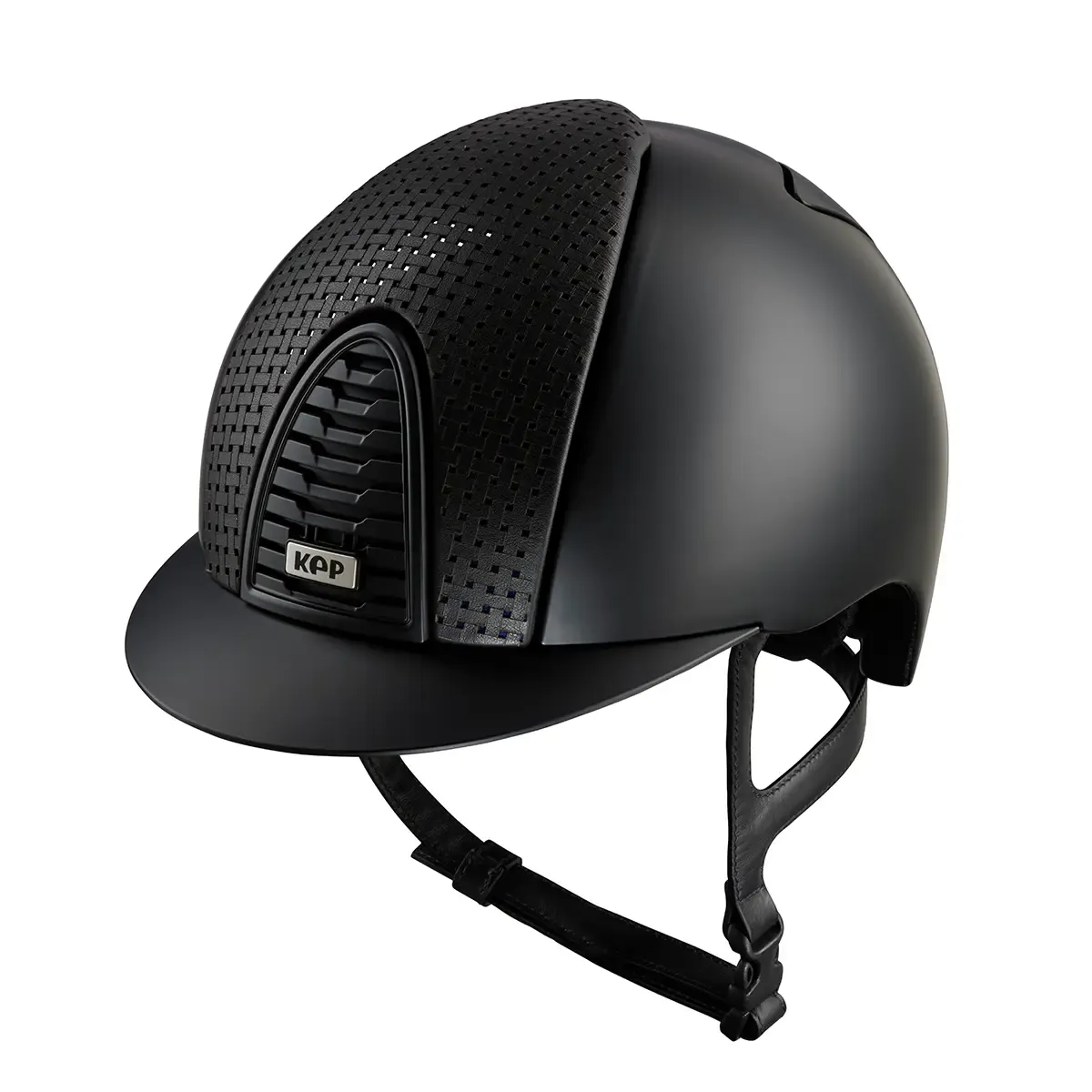 Modern equestrian helmet with interchangeable visor black