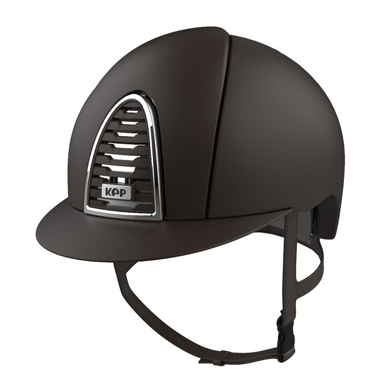 KEP Italia Cromo 2.0 Textile Brown riding helmet with a premium brown textile finish.