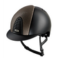 Premium equestrian riding helmet made in Italy black beige