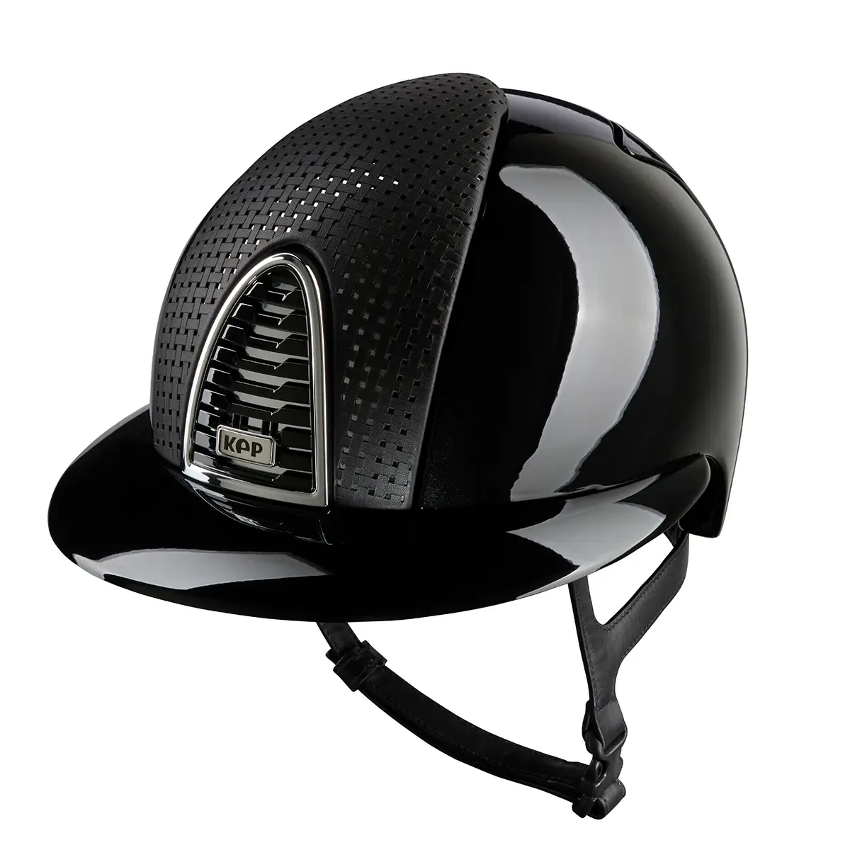 Premium equestrian helmet made in Italy black
