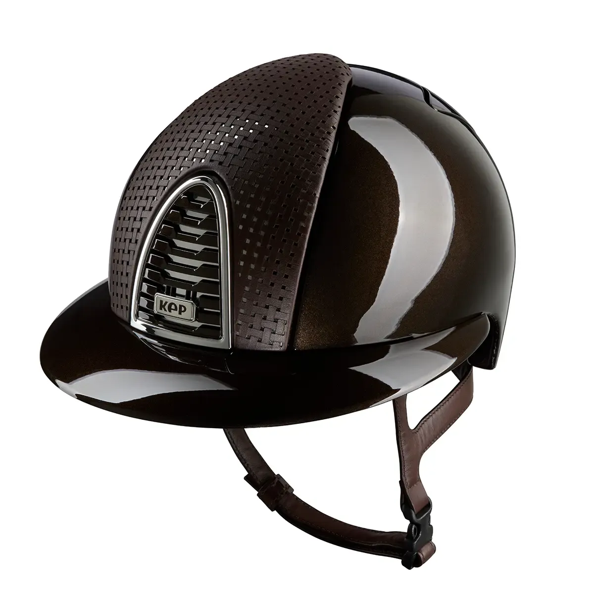 Riding helmet with wide polo visor