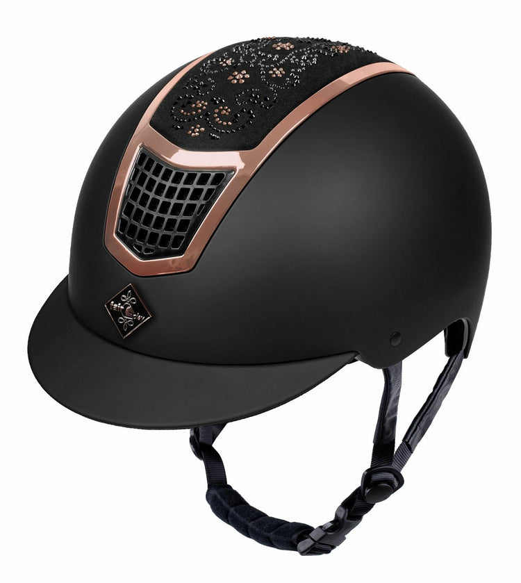 Modern equestrian riding helmet with EPS protection