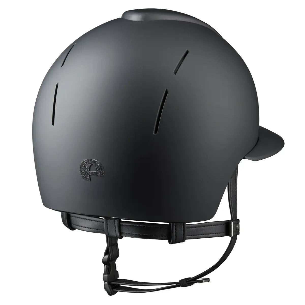 Textile equestrian helmet with Polo peak