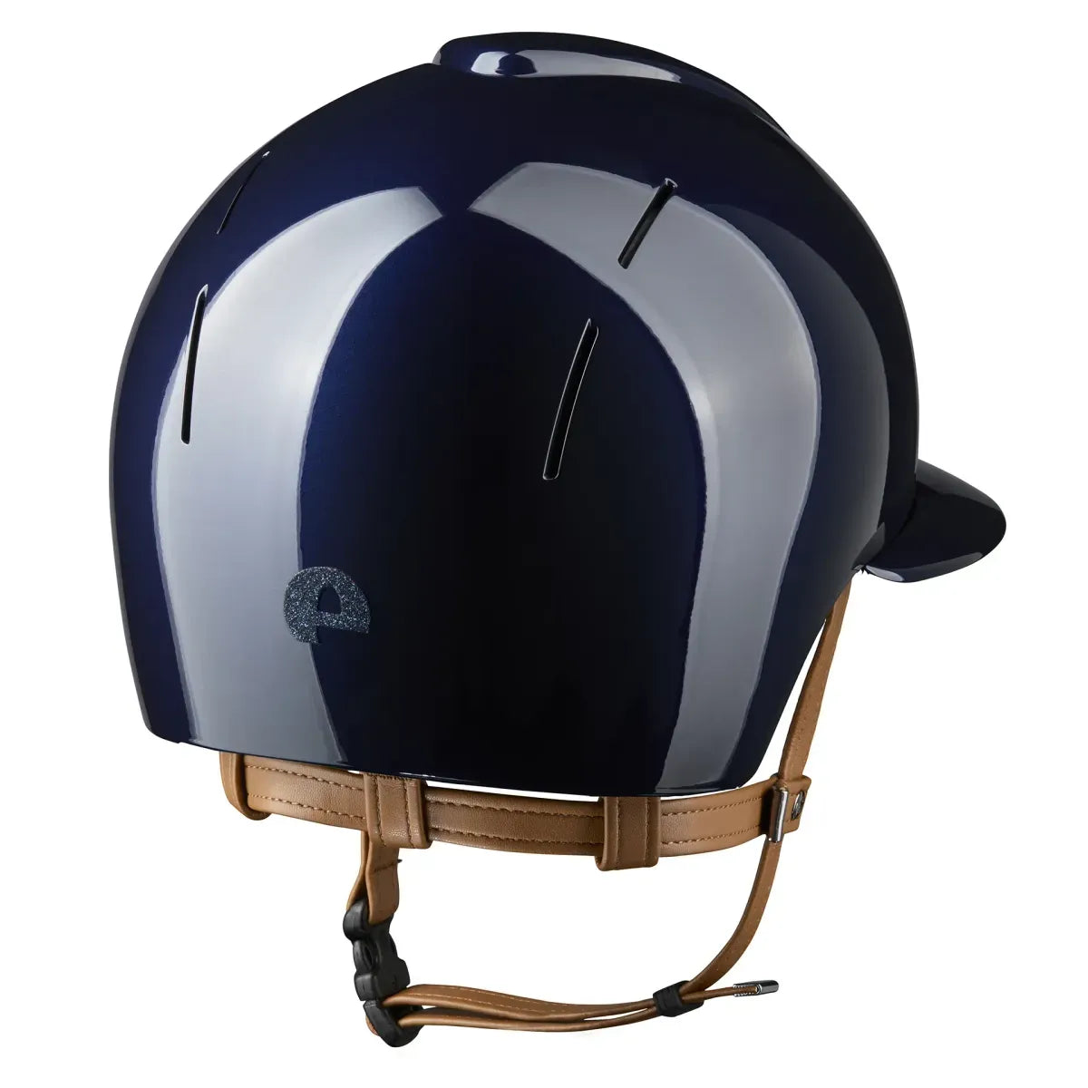 Luxury equestrian helmet shiny black shell star sparkle