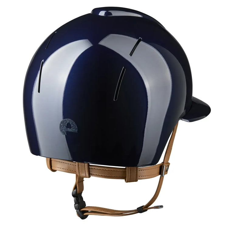Luxury equestrian helmet shiny black shell star sparkle