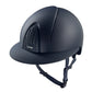 Textile riding helmet with Polo visor blue