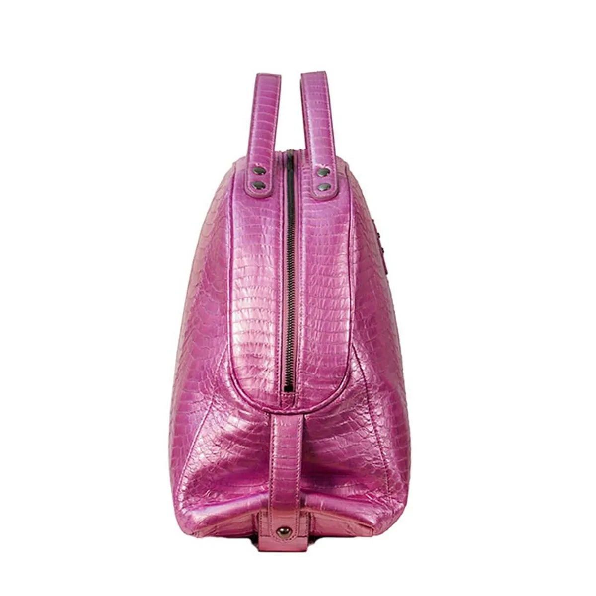 Pearl design leather equestrian bag