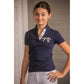 Kids equestrian polo shirt with lightweight fabric for riding, stable and leisure wear.