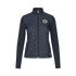 Sporty riding jacket with knit panels