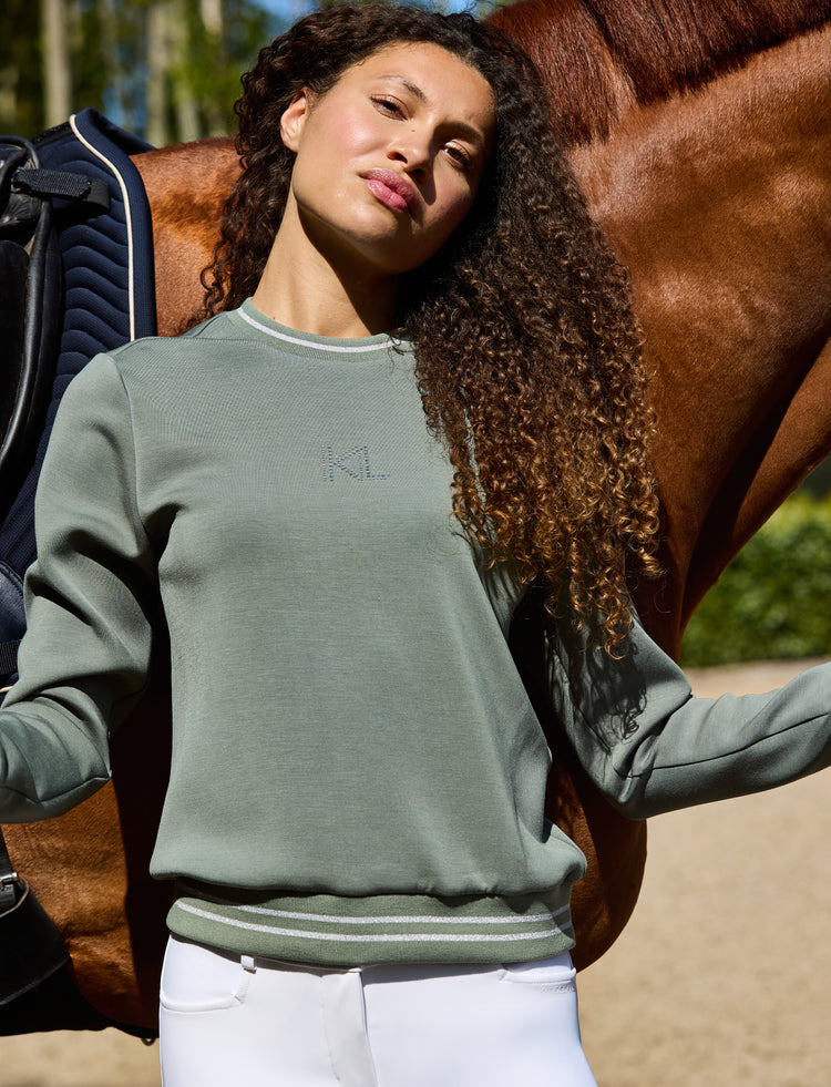 Ladies sweatshirt with Swarovski crystals