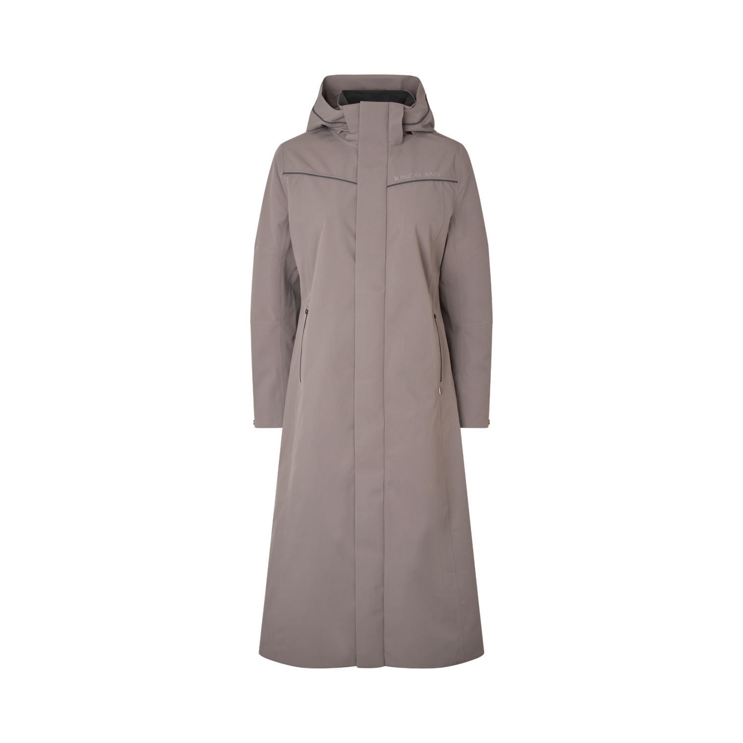 Rider wearing Kingsland Lucia Rain Coat