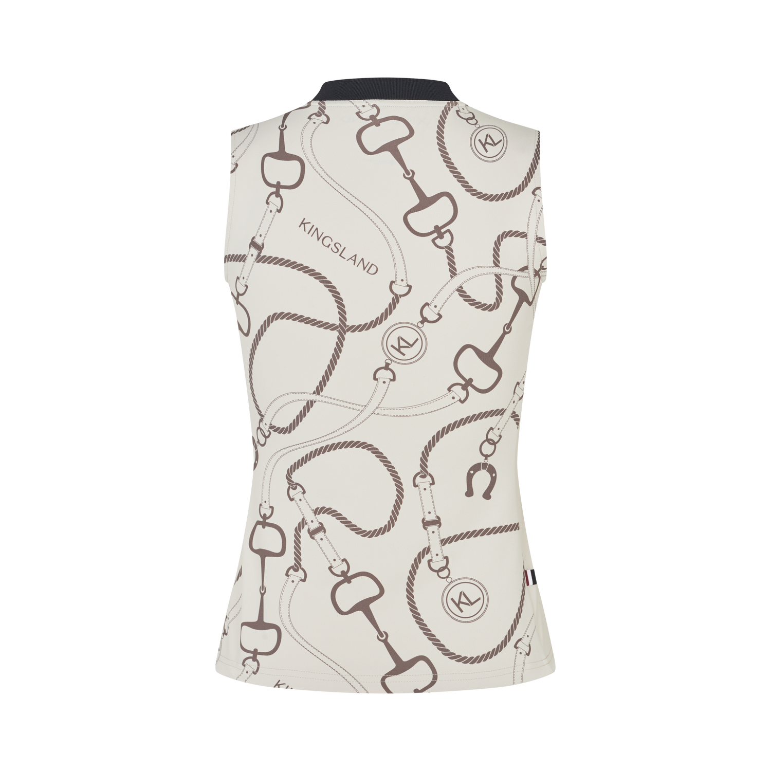 Ladies riding top in technical piqué fabric