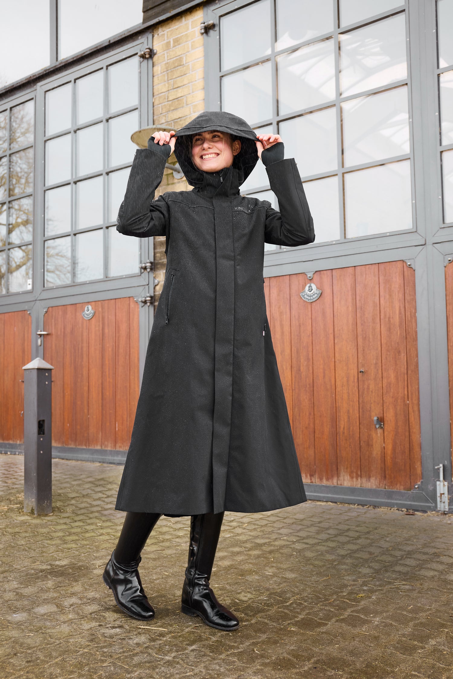 Waterproof ladies riding coat by Kingsland