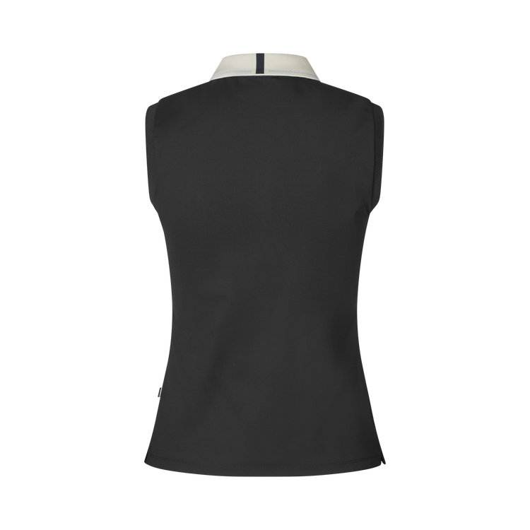 Rider wearing Kingsland Laura Sleeveless Polo