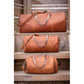 Leather travel bag set