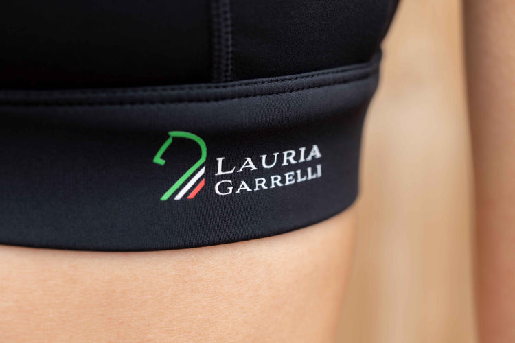 Lauria Garrelli sports bra for equestrian activities.