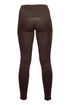 equestrian leggings bi elastic material with mobile phone pocket brown