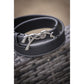 Leather belt for riding breeches, jeans and equestrian outfits.