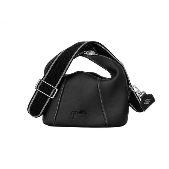 Leather handbag with distinctive satchel-inspired Tuck closure