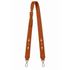 Leather shoulder strap featuring decorative contrast stitching