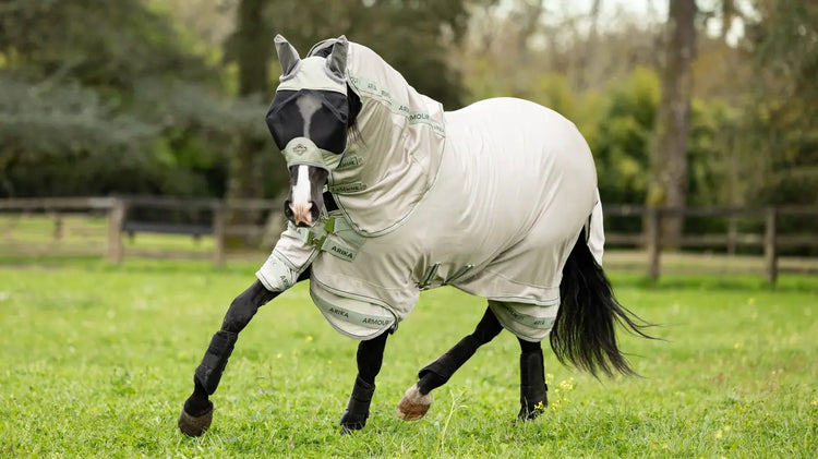 Breathable horse rug against insects