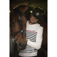 Lightweight equestrian jumper for women and horse riders.