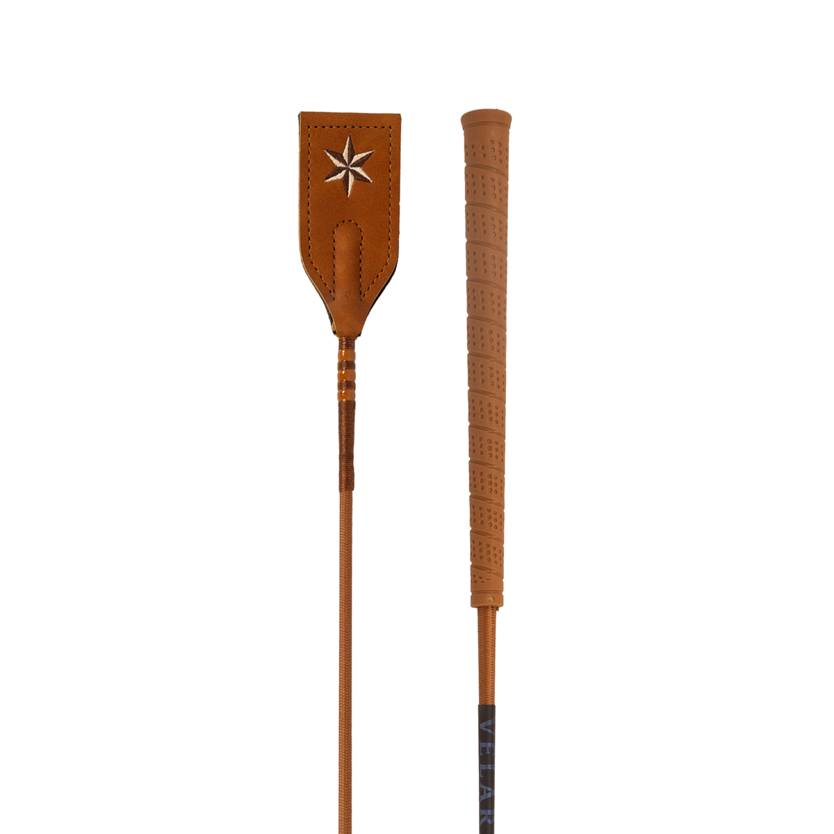 Lightweight jumping whip with a practical rubber handle for controlled use