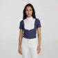 Lightweight summer equestrian show shirt with short sleeves