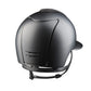 Premium riding helmet with leather chin strap