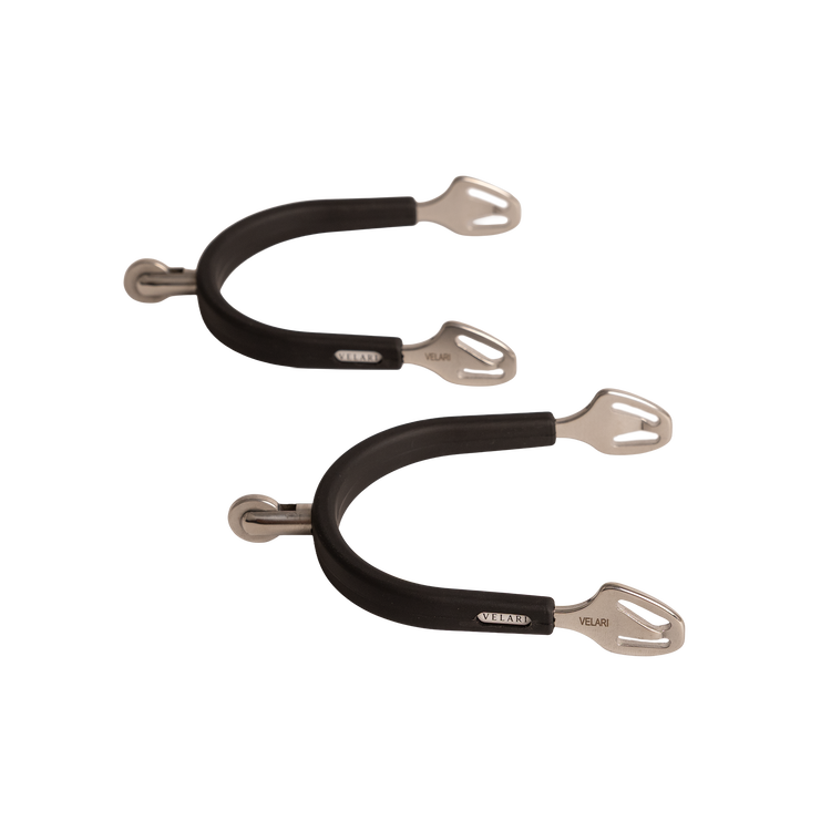 Medium wheel rowel riding spurs for precise leg communication