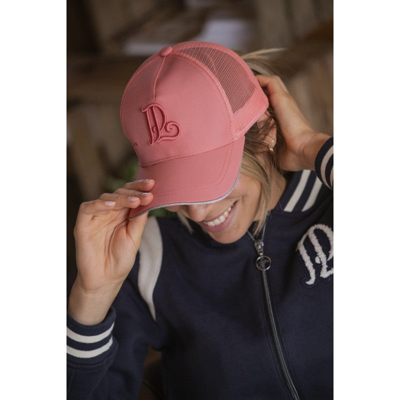 Mesh baseball cap for riders with a lightweight and ventilated design.